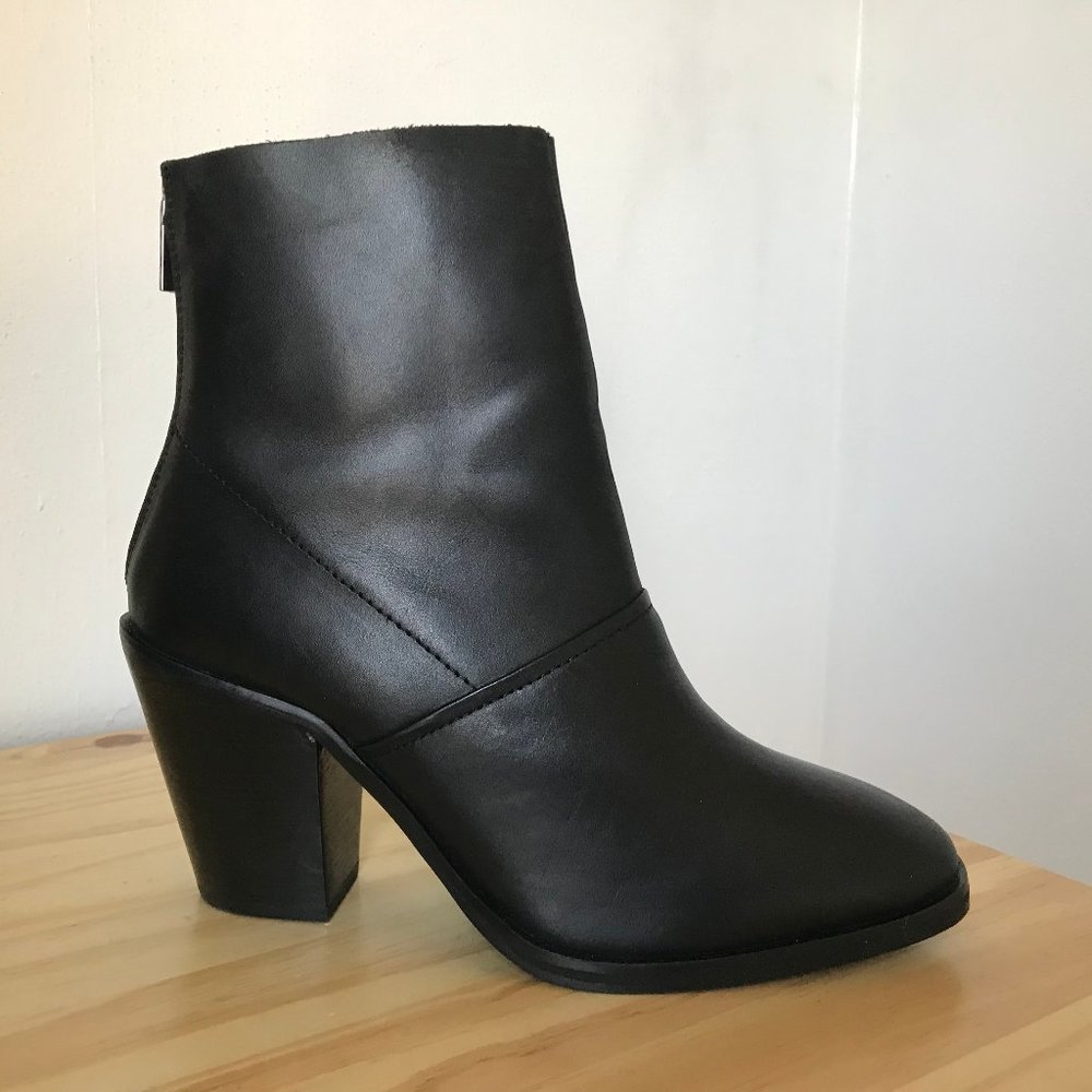 ASOS Elexis Black Leather Ankle Sock Boot